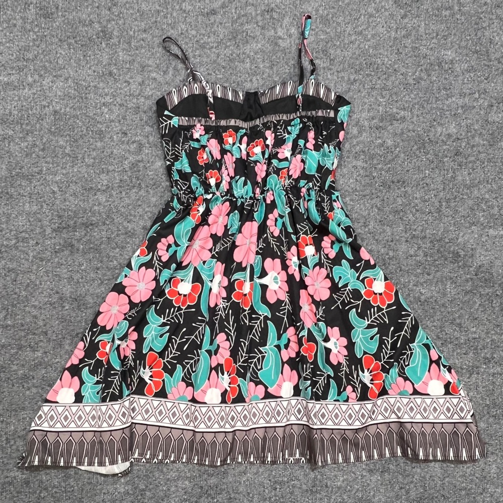 Order Plus Floral Dress Womens S Black Pink Sweetheart Padded Adjustable Straps - Picture 5 of 10